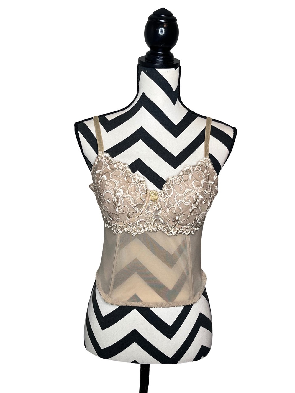 Rampage Y2K Fairycore Lace Bustier Corset Top Sz L